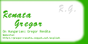 renata gregor business card
