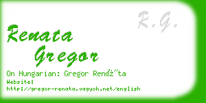 renata gregor business card